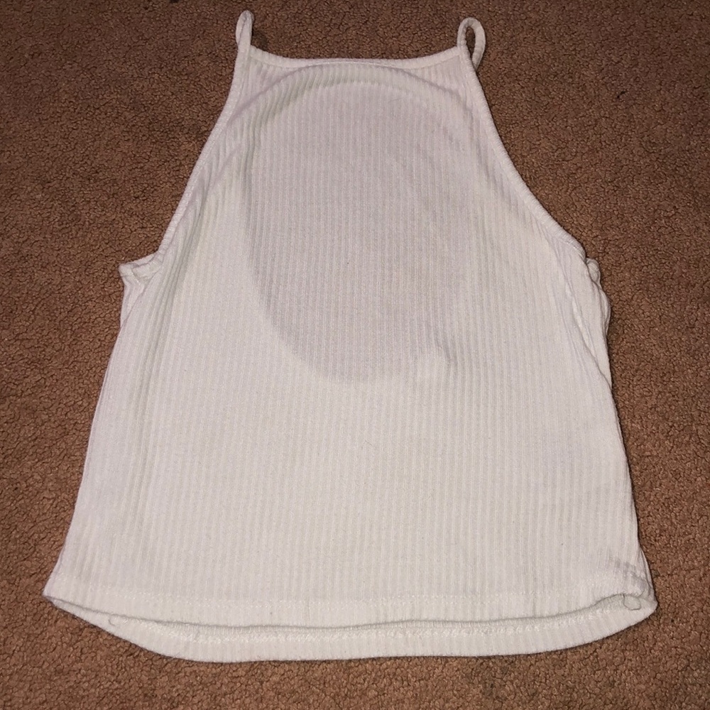 High neck cropped tank top